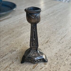 Vintage Candle Holder with Celtic or Art Nouveau Decoration